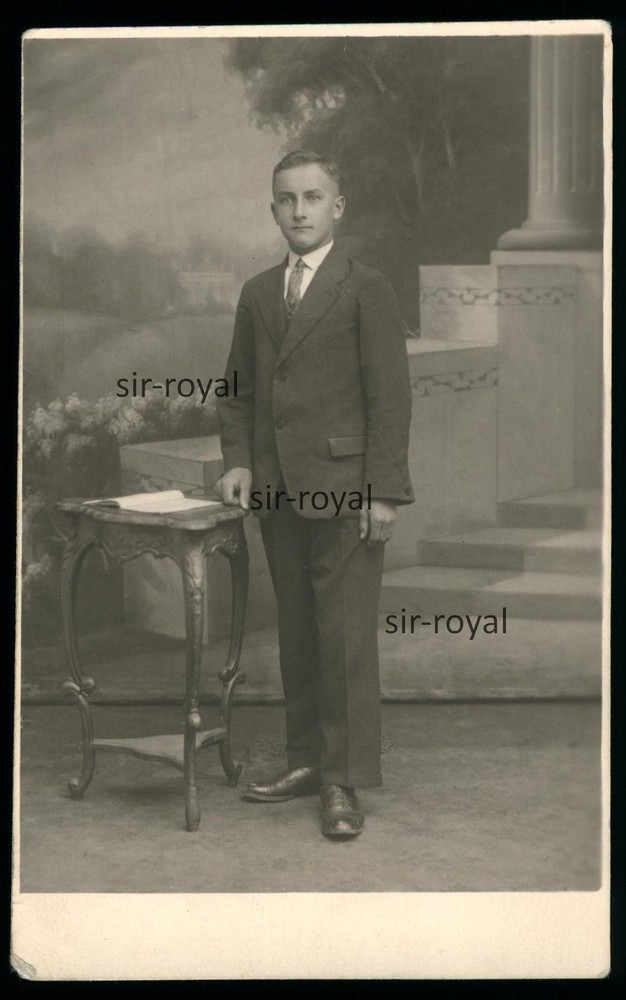 Reichenberg Sudetenland 1929 – young man – 1920s – Liberec – photo post 8×13 cm