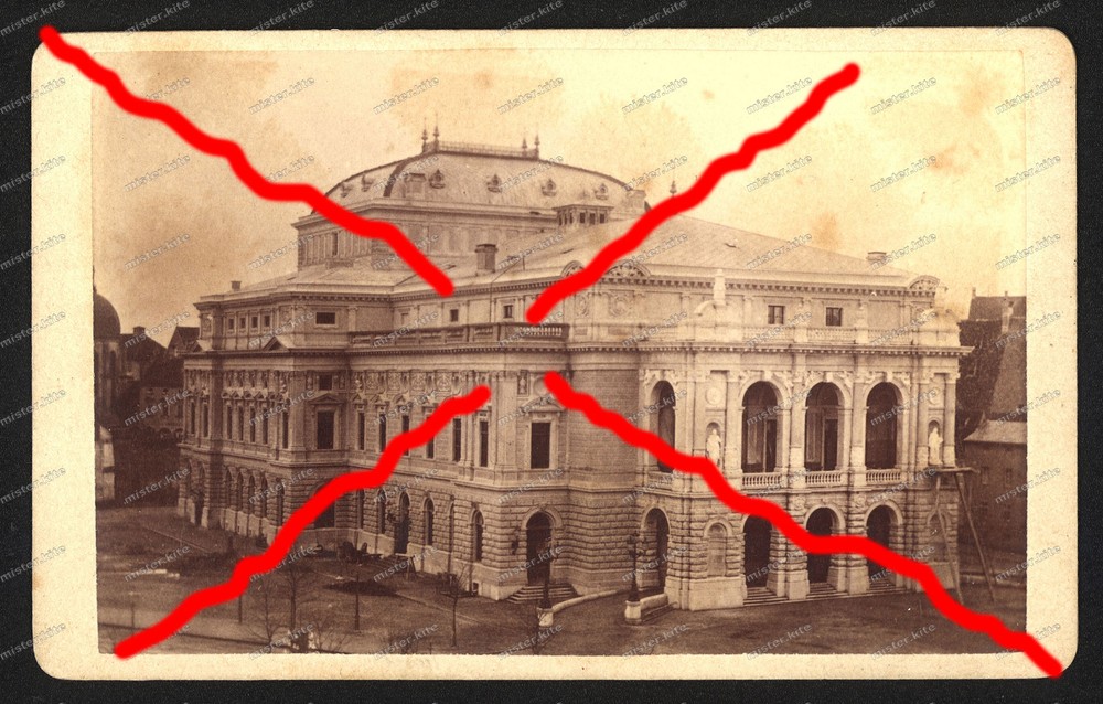 CDV-Photo-Augsburg-Great House-City Theatre-Architecture-City-Circa 1877-