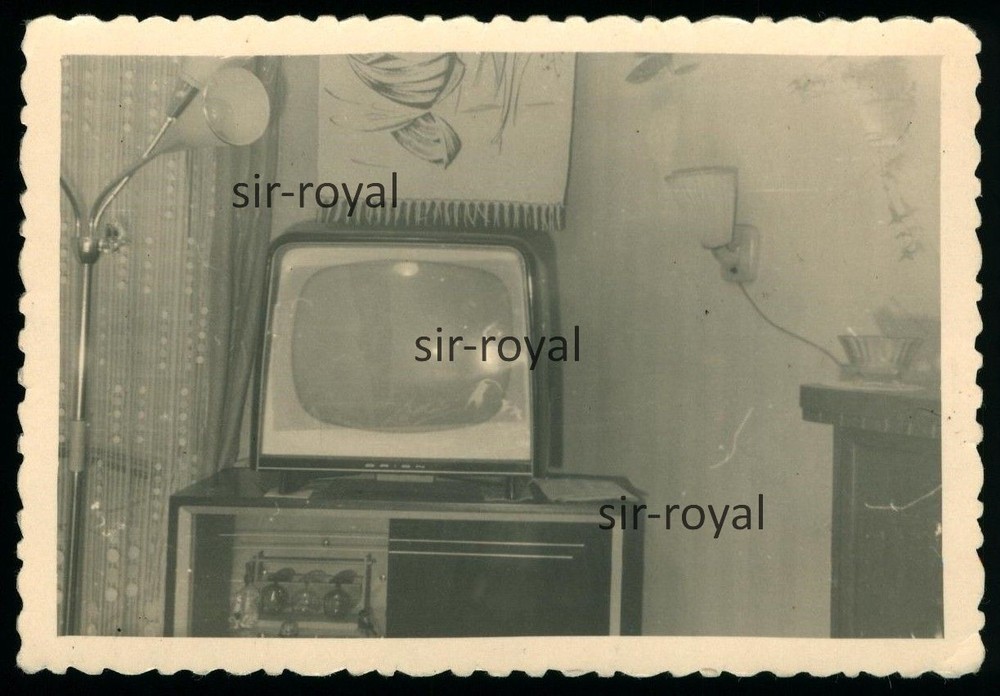 Orion TV on Bar Cabinet – 1950s 1960s – Photo 10x7cm