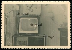 Orion TV on Bar Cabinet – 1950s 1960s – Photo 10x7cm