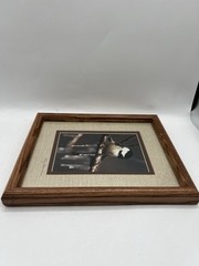 Chickadee On A Branch Original Photography Wooden Framed Signed Greg Ledermann