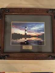 Bodie Island Lighthouse Dare County , N.C Picture On Solid Wood Frame