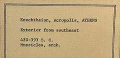 Erechtheion Athens Acropolis Photograph Print From University Of Michigan