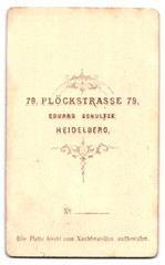 Photography Eduard Schultze, Heidelberg, Plöckstrasse 79, handsome girl