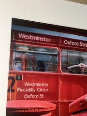 VTG ‘05 Signed JUREK NEMS 7.5”Photograph RED BUS WESTMINSTER COVENT GARDEN 10”Sq