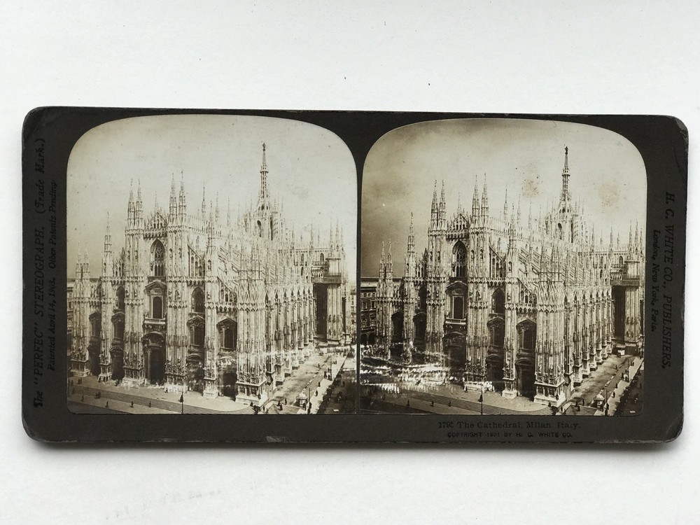 Cathedral Of Milan Milano Italy Italia Photography Stereo Vintage Analog