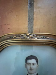 Antique 19th Century Colorized Framed Photograph Soldier Vincent Scenna