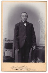 Photograph used Fischer, Mylau, Bergstraße 123, portrait of a young man in