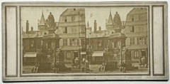 France Rouen Snapshot Market Square Photo c1858 Stereo Vintage Album