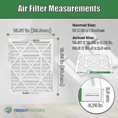 TRIGHTFILTERS 16x20x1 Air Filter 4 Pack, Durable MERV 8 Pleated Home HVAC AC …