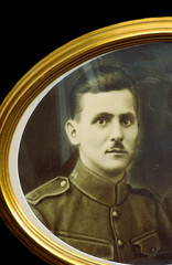 Antique Photograph Pair Back Glass in Real Wood Frame Nostalgic Beautiful 45x35cm
