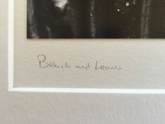 BRUCE BLUM SIGNED B&W Photo Print (10″X 10″)-«Bench and Leaves-2 «