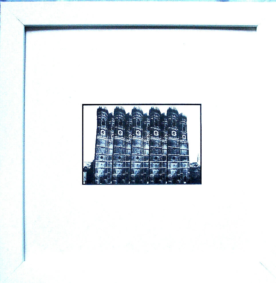 Stefan Wewerka Frauenkirche in Munich Original Graphic Offset 1971 with Frame