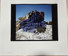 Lourdes Grobet, (Rock Formation Painted Blue/Yellow), Cibachrome Print, 1986