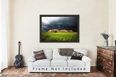 Western Landscape Photography Print – Picture of Bluff on Stormy Day in Nebraska