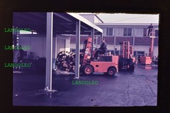 Dia Leipzig 1961 Trade Fair Forklift Red Wooden Load Demonstration Scene