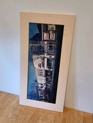 SAG HARBOR’S MAIN STREET 11.25 x 4 inch Photo w/Mat EDNA RENNER Long Island NY