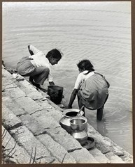 Original CLEMENS KALISCHER ‘Girls Washing on the River Banks INDIA’ PHOTOGRAPH