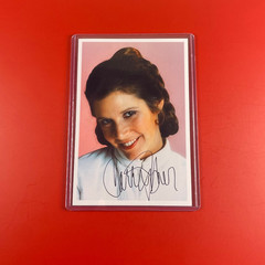 Carrie Fisher (4×6 inch) Collectible Photograph Signed RP Toploader USA Seller