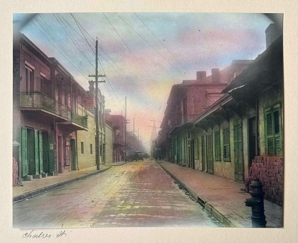 Lot of 3 Hand Colored Photographs of Old New Orleans 1920s – Marx Art Store