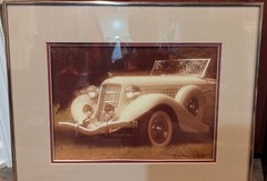 Pair of William D. Plante Art Photographs 1933 Auburn & 1935 Auburn