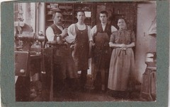 Photo on Cardboard – Craftsman in Workshop – Circa 1900/10
