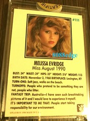 1997 CENTERFOLD AUTHENTIC PLAYMATE AUTO: MELISSA EVRIDGE #111 AUTOGRAPH AUGUST