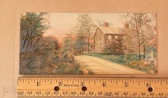 Charles R Higgins (1893-1980) The Old Farmhouse Hand Colored Platinum Photo VTG