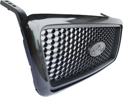 Front Grill Black Grille with Honeycomb Insert Compatible with 2004-2008 Ford F-