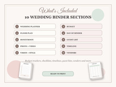 Digital 600 Wedding Planner /Binder Template Bundle, Wedding Checklist