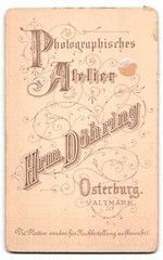 Photograph Hrm. Döhring, Osterburg, portrait of a young man with glasses