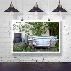Vintage Clawfoot Tub Couch Bath Bathroom Art Photography Print