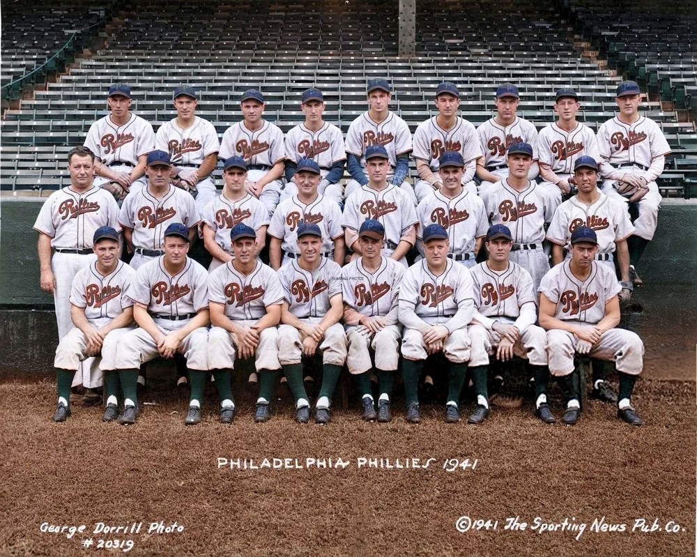 1941 Philadelphia Phillies-color 8×10 Colorized Print-FREE SHIPPING