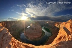 Horseshoe Bend Sunset 16″ x 20″ Color print 20″ x 24″ Double Mat by Rob Power