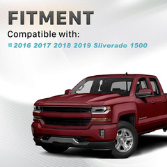 Front Bumper Skid Plate Chrome Fits Chevy Silverado 1500 2016-2019 | Replace 232