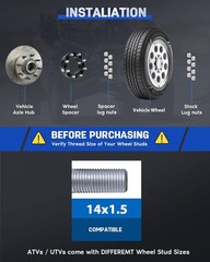 ECCPP 2PCS 8×210 to 8×210 Wheel Spacers 2 inch 8 Lug 14×1.5 154mm hub bore Co…
