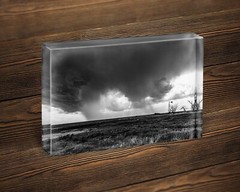 Black and white storm photography print Nebraska landscape wall art picture