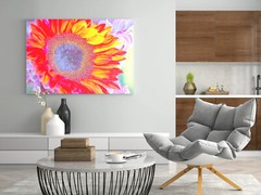 SUNFLOWER, 4×6 » MATTED AND FRAMED PRINT, READY TO HANG, GREAT FOR GIFTGIVING