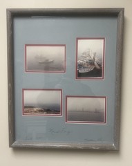 Framed and matted Maine Fog Photos 1995 Titled Maine Fog 17 x 21