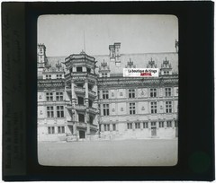 Royal Castle Of Blois, Photo Glass Plaque, Black & White, Positive 8.5X10 Cm
