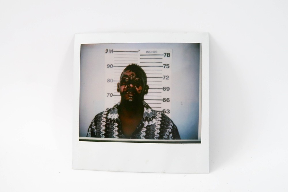 Vintage Original POLAROID Photograph / Mug Shot of African American Male