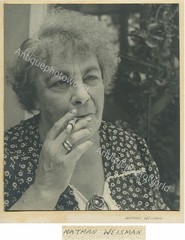 Old woman smoking antique art photo by N. Weisman