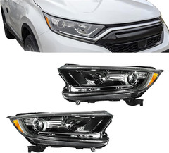 Driver Side and Passenger Side Headlights Assembly Halogen Replacement for Honda