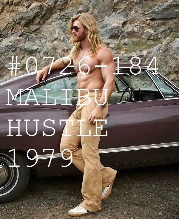 VINTAGE MALE PORTRAIT #0726-184 -men & cars: malibu hustle 1979 – freeShipUS