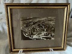 Old framed photo of Malaga Cove and Montemalaga CA 1927