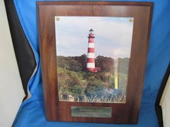 Assateaque Lighthouse Virgina Photo Mounted on Wood Plaque Excellent