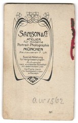 Photograph Samson & Co., Munich, Neuhauserstraße 7, young soldier in uniform