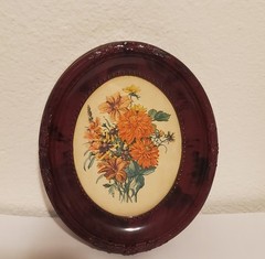 Vintage Mid Century Floral Wall Decor Set Dark Academia Moody Botanical