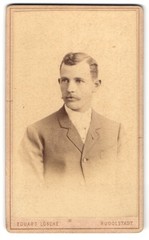 Photograph Eduard Lösche, Rudolstadt, Mauer-Strasse 27, young commoner in