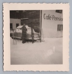 Bayrischzell – Car Mercedes-Benz Ski Cafe Pension Winter Snow – Photo 1950s